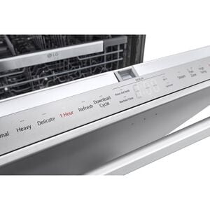 LG Studio 24 in. Top Control Flush-Mount Smart Dishwasher with 40 dBa Sound Level, 3rd-Rack & Dynamic Dry - PrintProof Stainless Steel, , hires