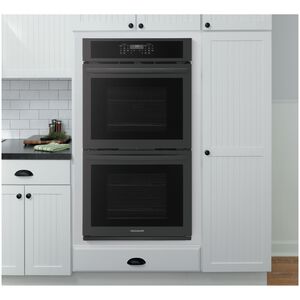 Frigidaire 27 in. 7.6 cu. ft. Top Control Electric Double Wall Oven with Standard Convection - Black, , hires