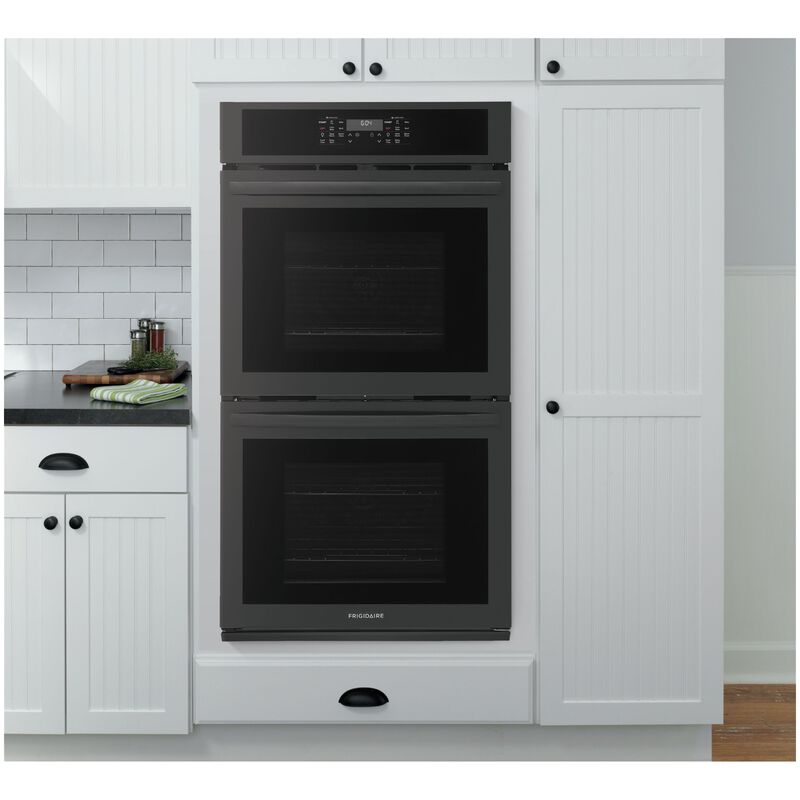 Frigidaire 27 in. 7.6 cu. ft. Top Control Electric Double Wall Oven with Standard Convection - Black, , hires