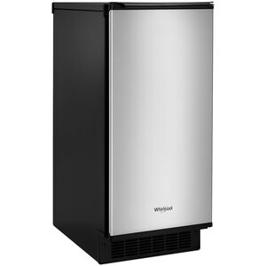 Whirlpool 15 in. Ice Maker with 25 Lbs. Ice Storage Capacity, Self- Cleaning Cycle, Clear Ice Technology & Digital Control - Fingerprint Resistant Stainless Steel, , hires