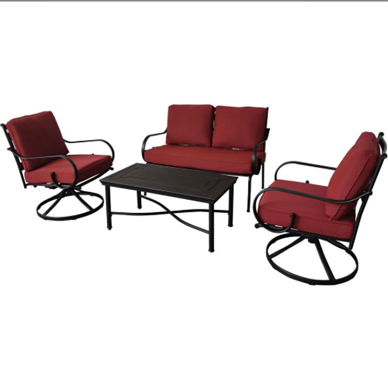 Hanover Montclair 4 Piece Patio, Patio Conversation Sets With Swivel Chairs