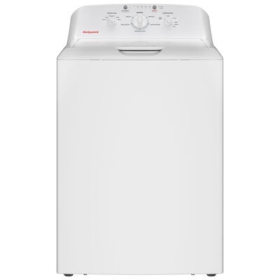 Hotpoint 27 in. 4.0 cu. ft. Top Load Washer with Agitator - White | HTW265ASWWW