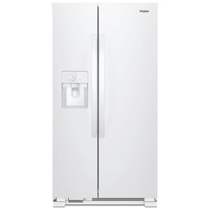 Whirlpool 36 in. 24.5 cu. ft. Side-by-Side Refrigerator with Water Dispenser - White, White, hires