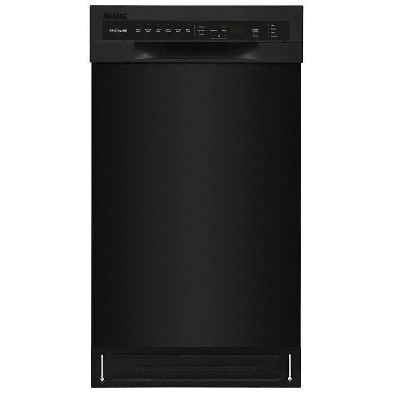 Frigidaire 18 in. Built-In Dishwasher with Front Control, 52 dBA Sound  Level, 8 Place Settings, 6 Wash Cycles & Sanitize Cycle - Black