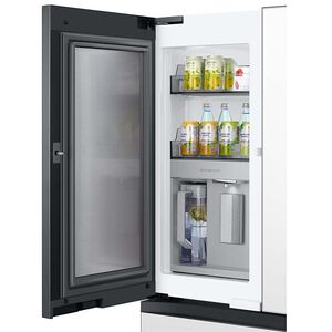Samsung Bespoke 36 in. 22.8 cu. ft. Smart Counter Depth 4-Door French Door Refrigerator with Internal Water Dispenser - White Glass, White Glass, hires