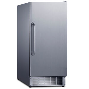 Summit 15 in. Built-In Undercounter Outdoor Commercial-Use Ice Maker with 25 lb. Ice Storage, Auto-Defrost & Digital Control - Stainless Steel, , hires