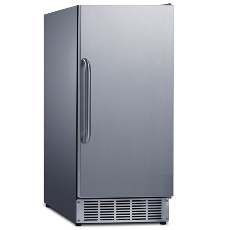 Summit 15 in. Built-In Undercounter Outdoor Commercial-Use Ice Maker with 25 lb. Ice Storage, Auto-Defrost & Digital Control - Stainless Steel, , hires