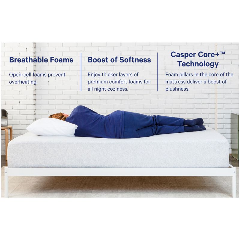 Casper Cloud One Medium All Foam King Size Mattress, , hires