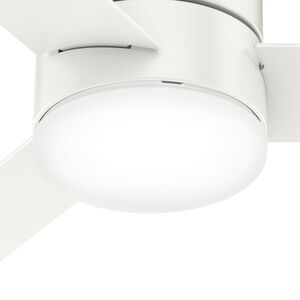 Hunter 52" Minimus Low Profile Ceiling Fan with LED Light Kit and Handheld Remote - Fresh White, White, hires