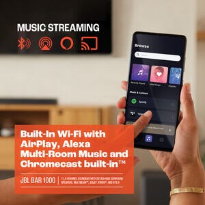 JBL 7.1.4 Channel Dolby Atmos Smart Sound Bar with Bluetooth & Wireless Subwoofer - Black, , hires