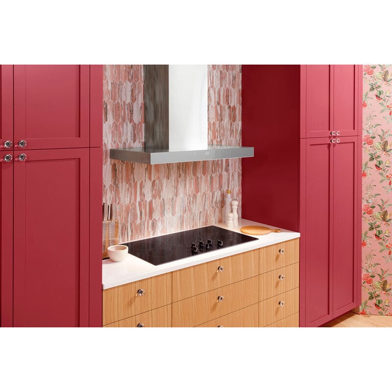 GE 36 in. 5-Burner Electric Cooktop with Simmer Burner & Power Burner - Stainless Steel, , hires