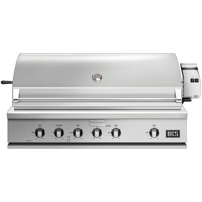 DCS Series 7 48 in. 6-Burner Built-In/Freestanding Liquid Propane Gas Grill with Rotisserie, Sear Burner & Smoke Box - Stainless Steel | BH148RL