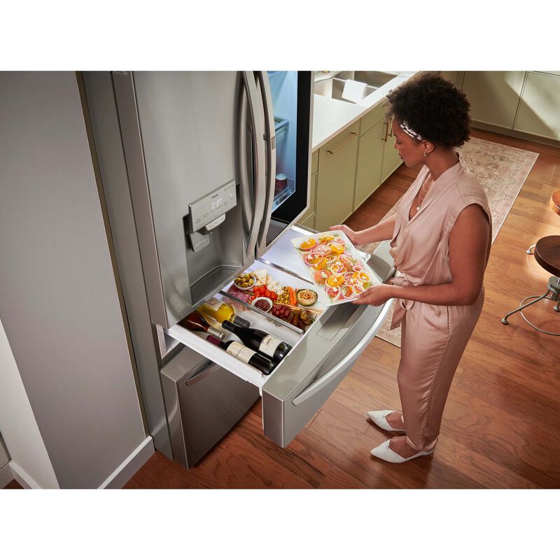 LG InstaView 36 in. 29.5 cu. ft. Smart 4-Door French Door Refrigerator with Ice & Water Dispenser - PrintProof Stainless Steel, PrintProof Stainless Steel, hires