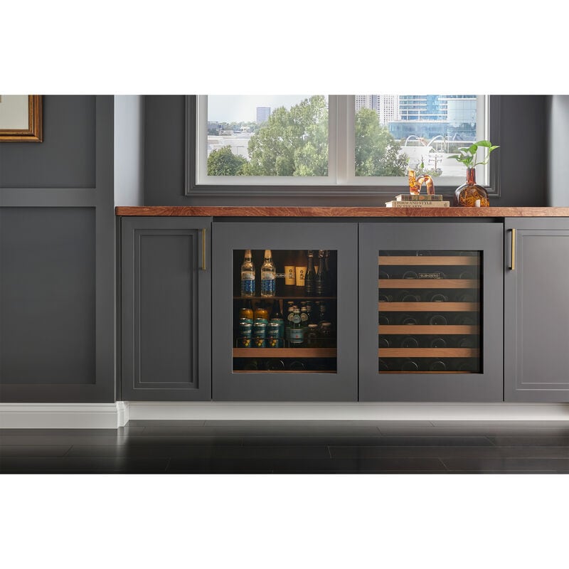 Sub-Zero Designer Series 24 in. Built-In 5.1 cu. ft. Smart Compact Beverage Center with Adjustable Shelves & Digital Control - Custom Panel Ready, , hires
