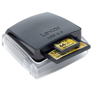 Lexar Professional Dual-Slot SD and Compact Flash Card Reader, , hires