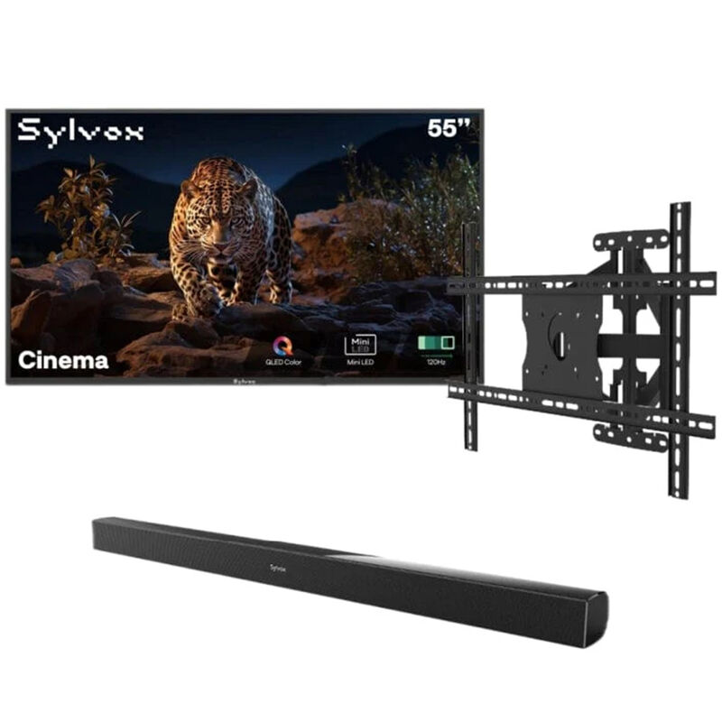 Sylvox - Cinema 55" Class Full Sun 4K UHD QLED Smart Google Outdoor TV, , hires