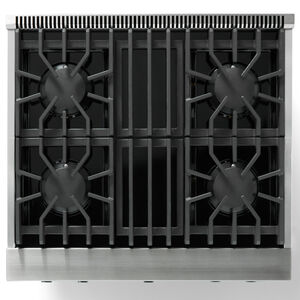 Viking 5 Series 30 in. 4.0 cu. ft. Standard Convection Gas Range with 4 Sealed Burners - Stainless Steel, , hires