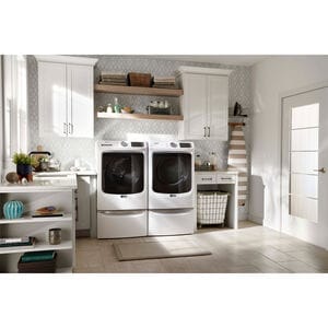 Maytag 27 in. 4.5 cu. ft. Stackable Front Load Washer with Extra Power and 12-Hr Fresh Spin Option - White, White, hires