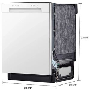 LG 24 in. Built-In Dishwasher with Front Control, 52 dBA Sound Level, 15 Place Settings & 5 Wash Cycles - White, , hires