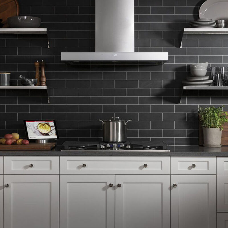 GE 36 in. Smart Convertible Chimney Style Range Hood with 610 CFM, 4 Fan Speeds & 3 LED Lights - Stainless Steel, , hires