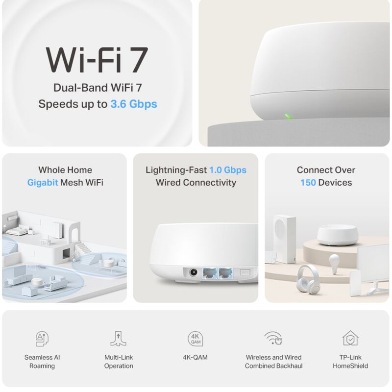 TP Link Deco BE3600 Dual-Band Wi-Fi 7-Mesh System 2-Pack, , hires