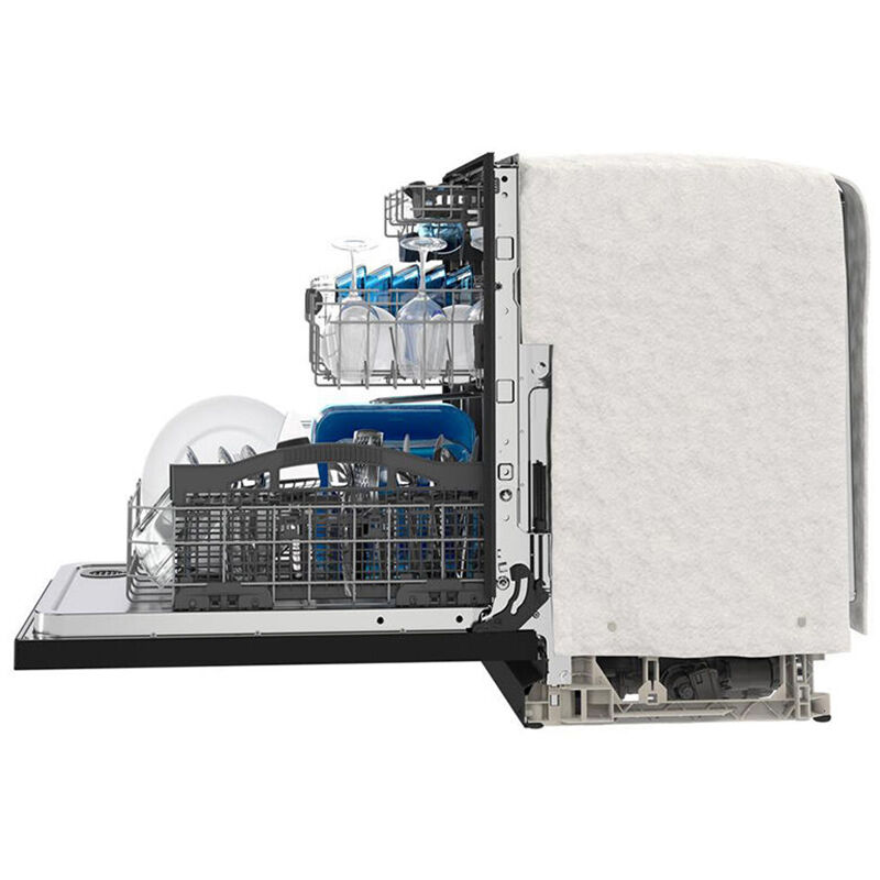 Maytag 24 in. Top Control Dishwasher with 47 dBa Sound Level, 3rd-Rack & Pocket - Black, Black, hires