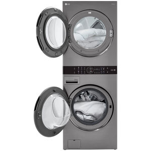 LG 27 in. WashTower with 4.5 cu. ft. Washer with 6 Wash Programs & 7.4 cu. ft. Electric Dryer with 6 Dryer Programs, Sensor Dry & Wrinkle Care - Graphite Steel, Graphite Steel, hires