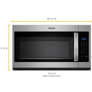Whirlpool 30 in. 1.7 cu. ft. 1000W Over-the-Range Microwave with 300 CFM - Fingerprint Resistant Stainless, Fingerprint Resistant Stainless, hires