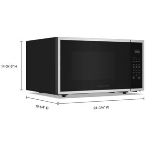 KitchenAid 25 in. 2.2 cu. ft. Countertop Microwave with Sensor Cooking - Stainless Steel with PrintShield Finish, , hires