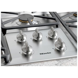 Miele Professional Series 36 in. 5-Burner Natural Gas Cooktop with Power Burner - Stainless Steel, , hires