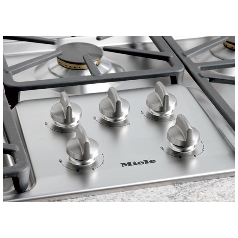 Miele Professional Series 36 in. 5-Burner Natural Gas Cooktop with Power Burner - Stainless Steel, , hires