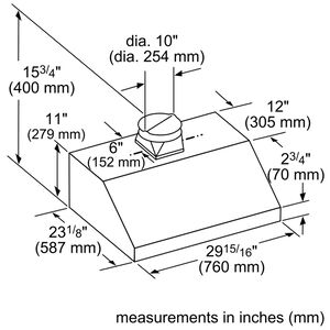 Thermador Masterpiece Series 30 in. Smart Convertible Canopy Pro Style Style Range Hood with 600 CFM, 4 Fan Speeds & 2 LED Lights - Stainless Steel, , hires
