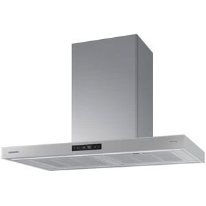 Samsung 36 in. Smart Convertible Chimney Style Range Hood with 630 CFM, 4 Fan Speeds & 1 LED Light - Gray, Gray, hires