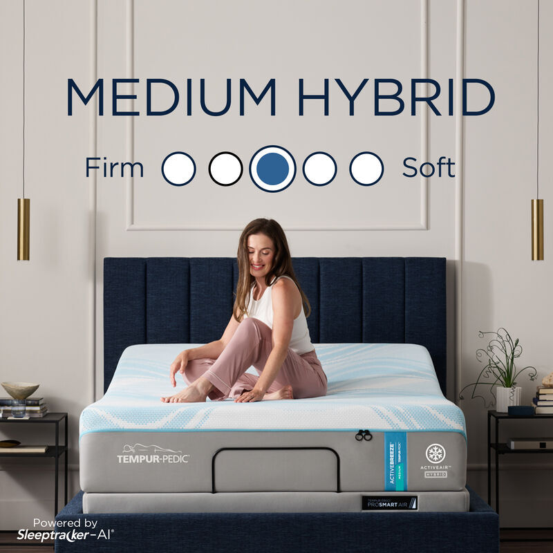 Tempur-Pedic ActiveBreeze 2.0 Medium Hybrid Twin XL Size Mattress, , hires