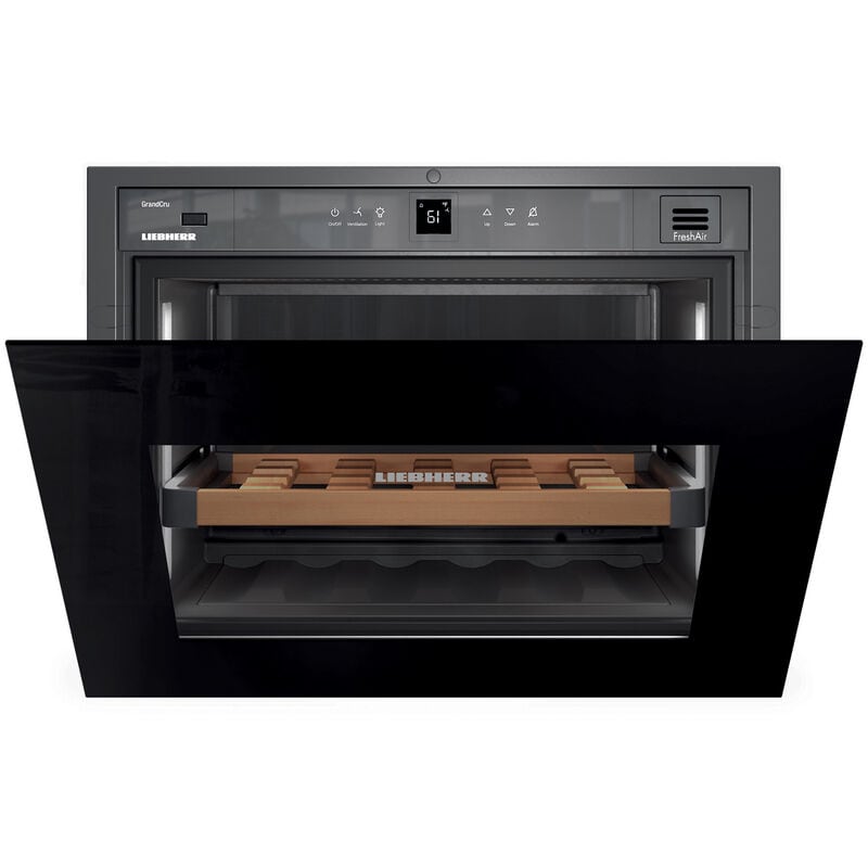 Liebherr 24 in. Undercounter Wine Cooler with Wood Racks, Single Temperature Zone & 18 Bottle Capacity - Black, , hires