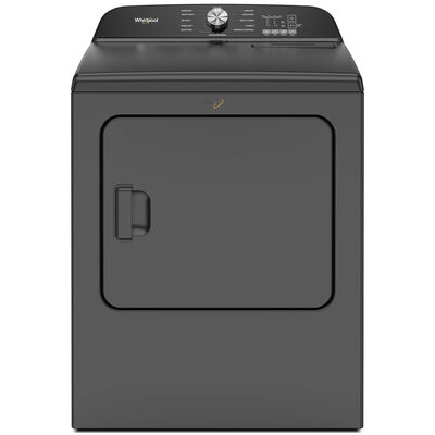 Whirlpool 29 in. 7.0 cu. ft. Electric Dryer with Wrinkle Shield Option, Steam Cycle & Sensor Dry - Volcano Black | WED6150PB