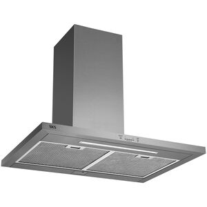 SKS 30 in. Smart Ducted Chimney Style Range Hood with 600 CFM, 5 Fan Speeds & 1 LED Light - Stainless Steel, , hires