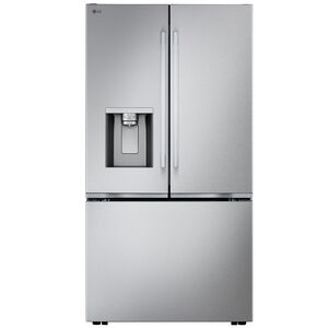 LG 36 in. 23.7 cu. ft. Smart Counter Depth French Door Refrigerator with Ice & Water Dispenser - Printproof Stainless Steel, , hires