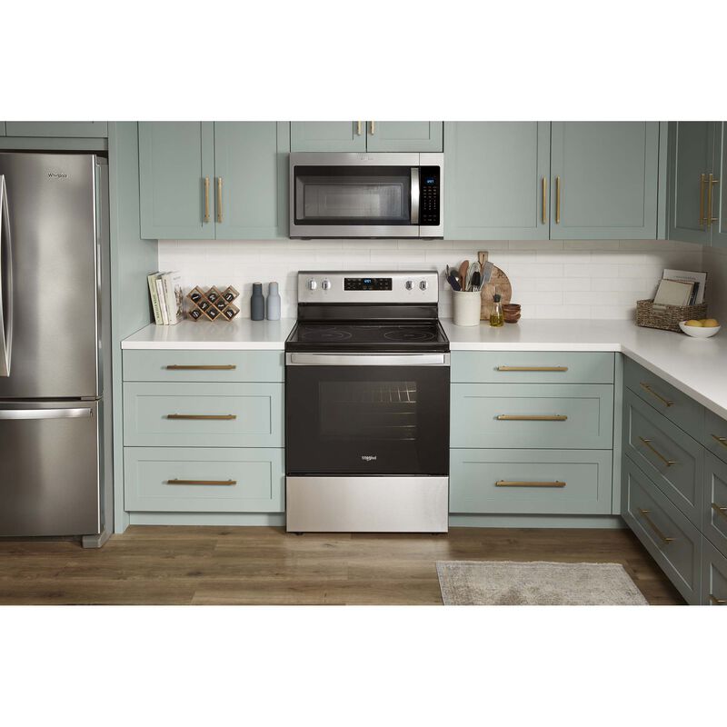 Whirlpool 30 in. 1.9 cu. ft. 1000W Over-the-Range Microwave with 300 CFM & Sensor Cooking - Stainless Steel, Stainless Steel, hires