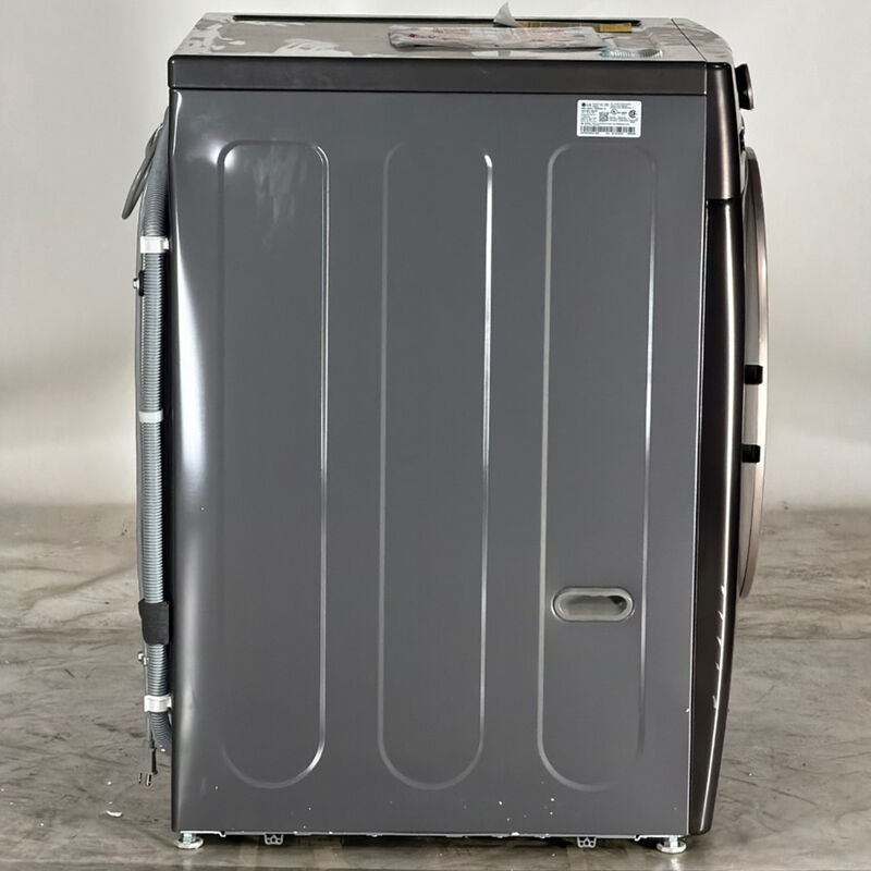 LG 27 in. 4.5 cu. ft. Smart Stackable Front Load Washer with Sanitize & Steam Wash Cycle - Black Steel (Open Box Excellent Condition), , hires