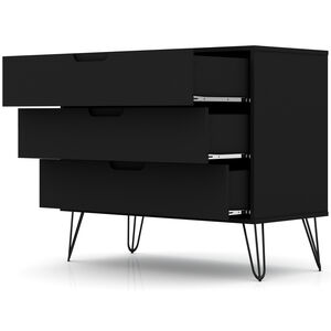 Manhattan Comfort Rockefeller Mid-Century Modern Dresser - Black, , hires