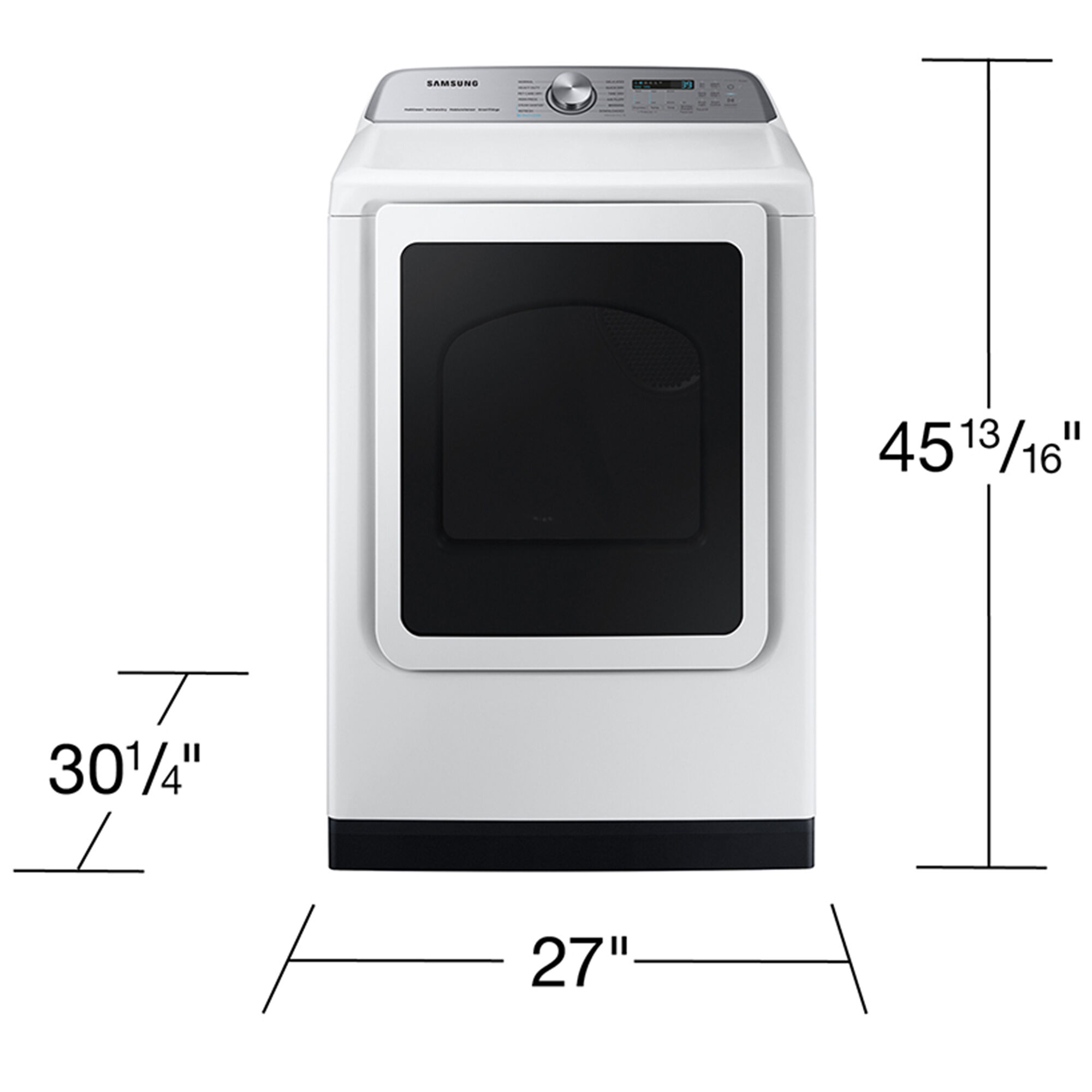 Samsung 27 in. 7.4 cu. ft. Smart Electric Dryer with Sensor Dry