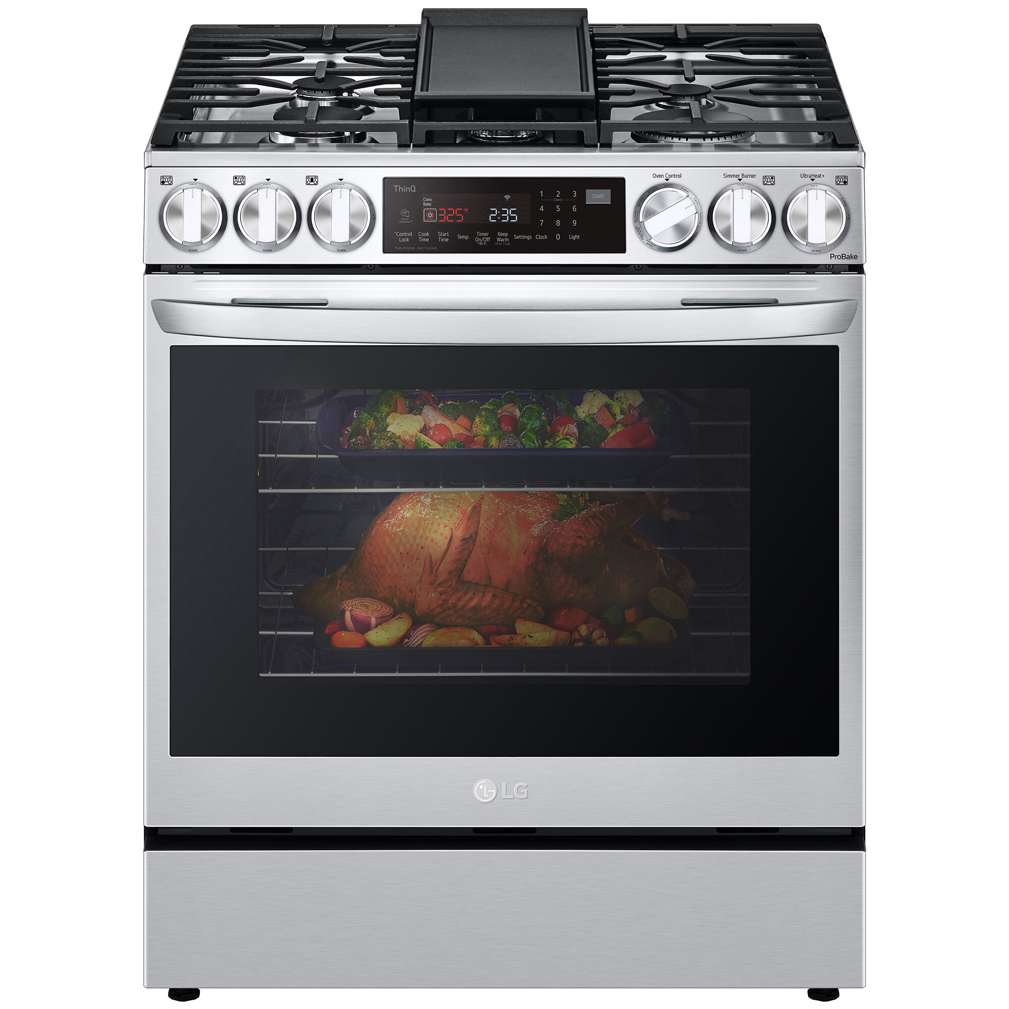 LG InstaView 30 in. 6.3 cu. ft. Smart Air Fry True European