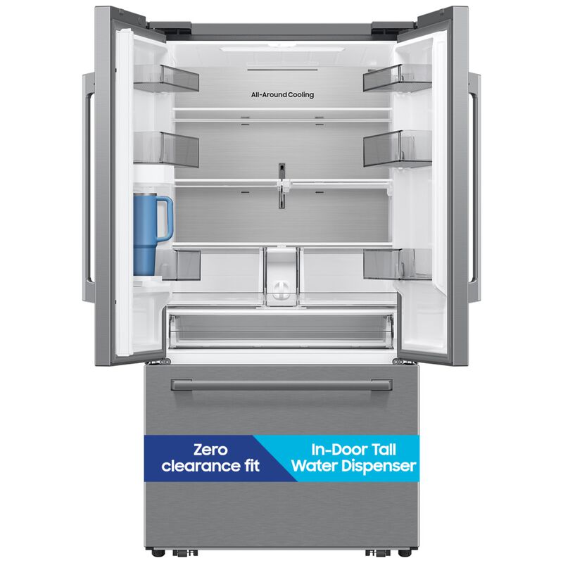 Samsung Bespoke 36 in. 25.0 cu. ft. Smart Counter Depth French Door Refrigerator with Internal Water Dispenser - Fingerprint Resistant Stainless Steel, , hires