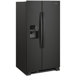 Whirlpool 36 in. 24.5 cu. ft. Side by Side Refrigerator with Ice & Water Dispenser - Black, Black, hires