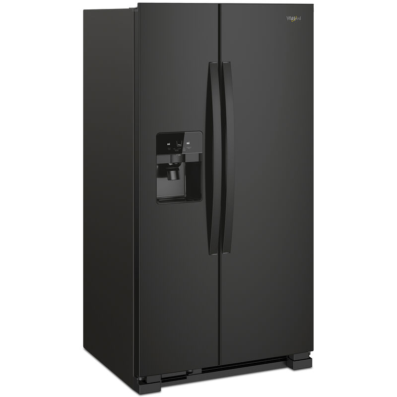 Whirlpool 36 in. 24.5 cu. ft. Side by Side Refrigerator with Ice & Water Dispenser - Black, Black, hires