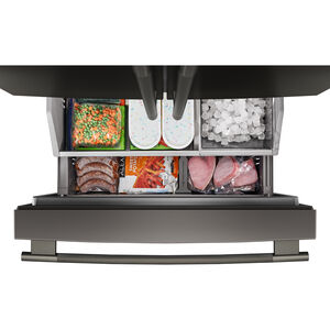 KitchenAid 36 in. 24.8 cu. ft. Smart Counter Depth French Door Refrigerator with Internal Water Dispenser - Black Ore, Black Ore, hires