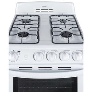 Summit 20 in. 2.3 cu. ft. Gas Range with 4 Sealed Burners - White, , hires