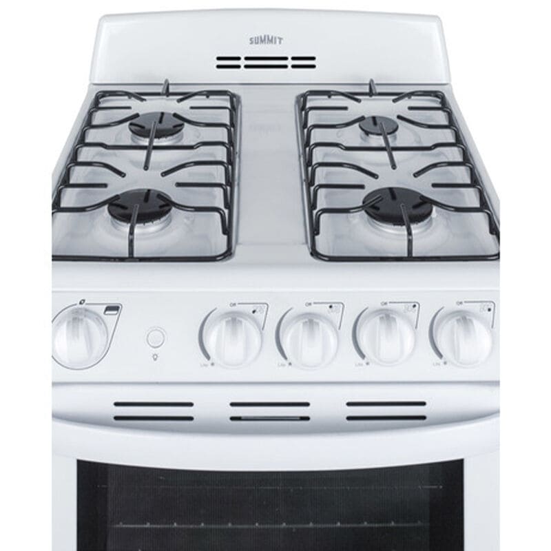 Summit 20 in. 2.3 cu. ft. Gas Range with 4 Sealed Burners - White, , hires
