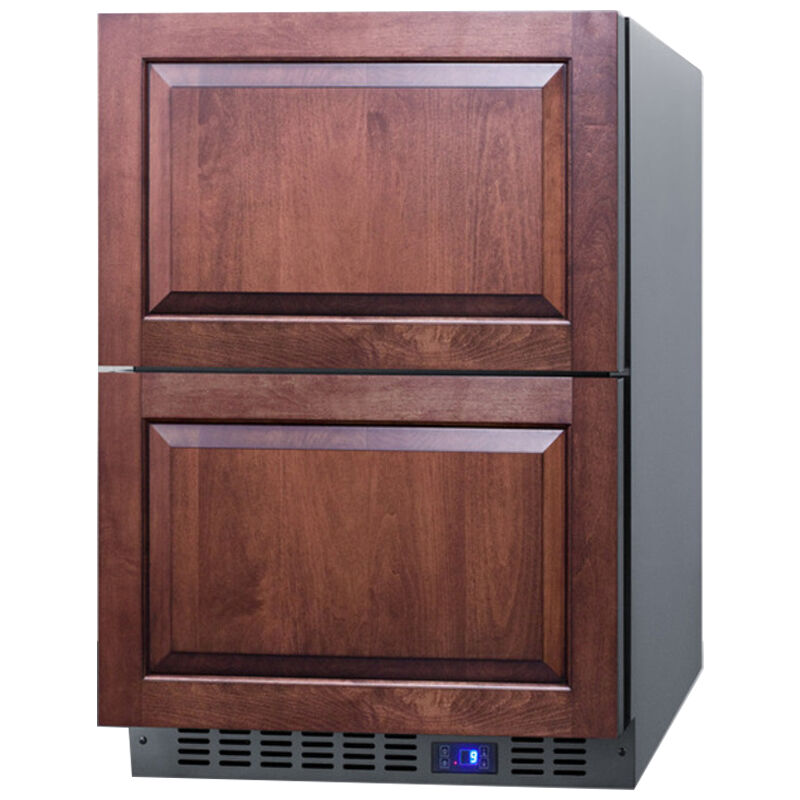Summit 24 in. 3.5 cu. ft. Double Freezer Drawers with Digital Control - Custom Panel Ready, , hires